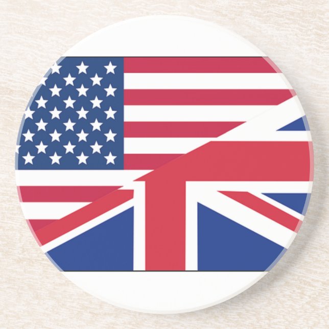 Union Jack American Flag Pattern Stars Stripes Coaster (Front)