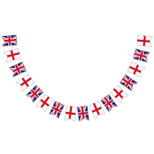 Union Jack and England flag bunting 