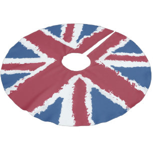 Union Jack Art by Heva Weva Christmas Tree Base  Brushed Polyester Tree Skirt