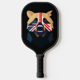 Union Jack Bear Pickleball Paddle