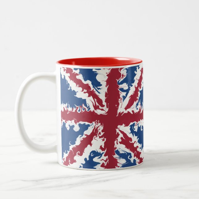 Union Jack Bespoke  Two-Tone Coffee Mug (Left)