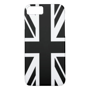 Union Jack ~ Black and White Case-Mate iPhone Case