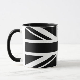 Union Jack ~ Black and White Mug
