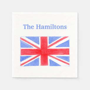 Union Jack British Flag Britannia Napkin