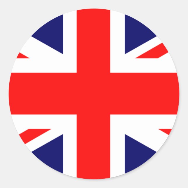 Union Jack British Flag Classic Round Sticker (Front)