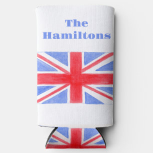 Union Jack British Flag Great Britain Seltzer Can Cooler