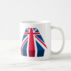 Union Jack, British flag in 3D Coffee Mug