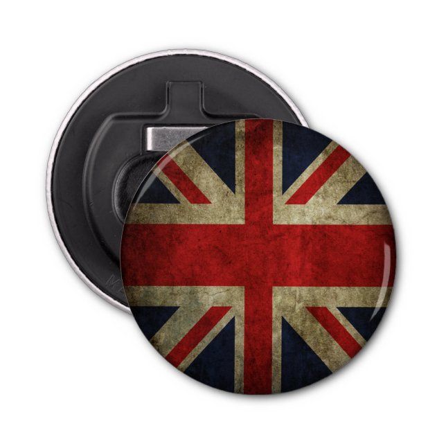 Union Jack British Flag Pop Ale Beer Bottle Opener (Front)
