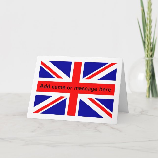 Union Jack card English flag British blank card (Front)