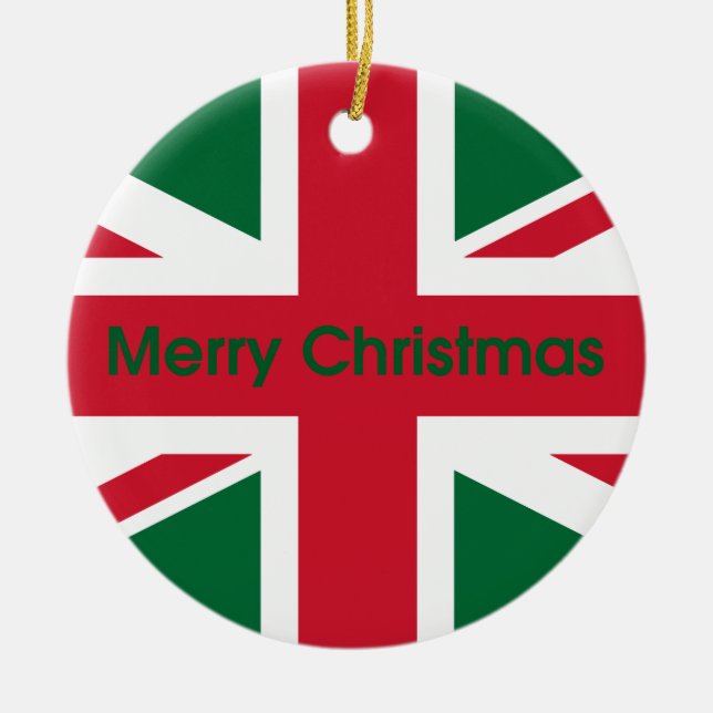 Union Jack Ceramic Ornament (Front)