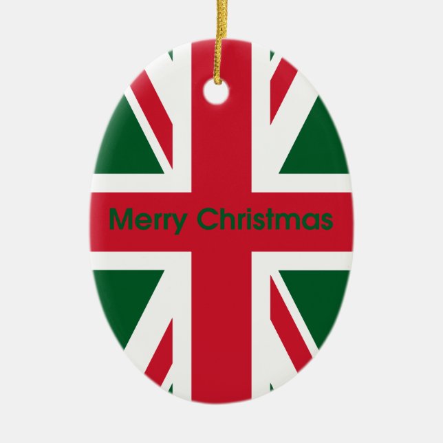 Union Jack Ceramic Ornament (Front)