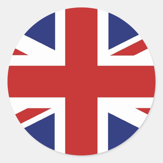 Union Jack Classic Round Sticker (Front)
