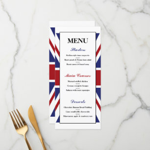 Union Jack Drapeau British Mariage Menu