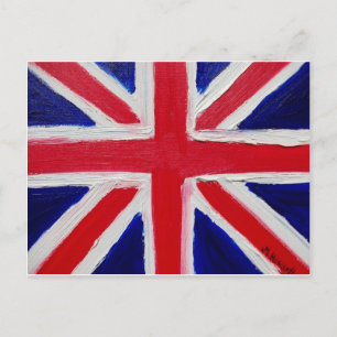 Union Jack England United Kingdom British flag Postcard
