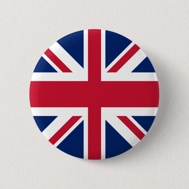 Union Jack Flag 2 Inch Round Button (Front)