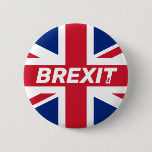 Union Jack Flag Brexit Supporters Badge Leave EU 2 Inch Round Button