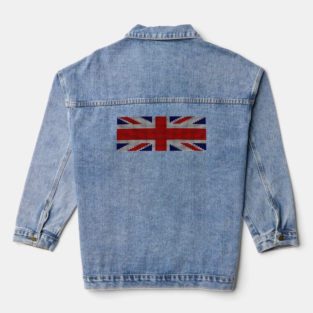 Union jack flag british flag denim jacket (Back)