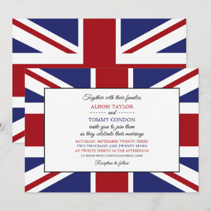 Union Jack Flag British Wedding Invitation