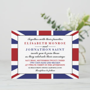 Union Jack Flag British Wedding Invitation