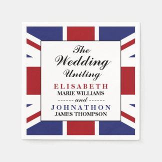 Union Jack Flag British Wedding Napkin