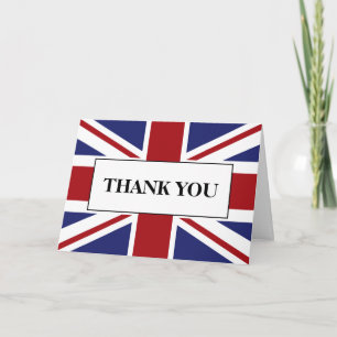 Union Jack Flag British Wedding Thank You Card