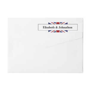 Union Jack Flag British Wedding Wrap Around Label