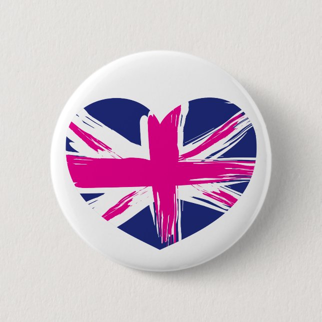 Union Jack Flag  Button Badge (Front)