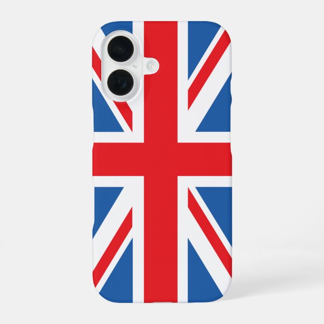 Union Jack/Flag Design iPhone 16 Case (Back)
