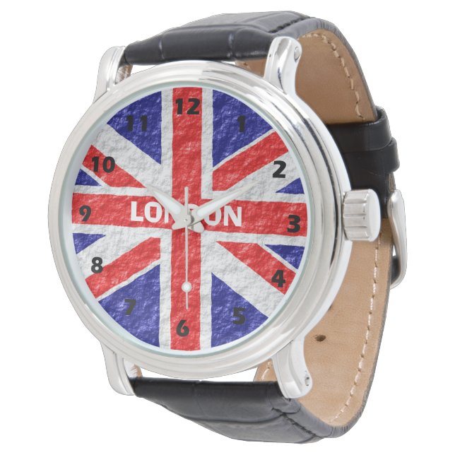 Union Jack Flag Design Watch (Angled)