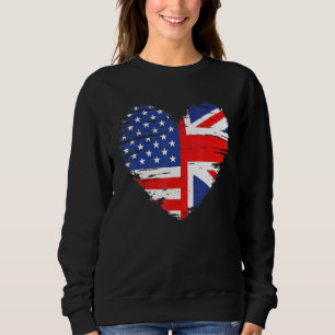 Union Jack Flag England And American Flag For Brit Sweatshirt