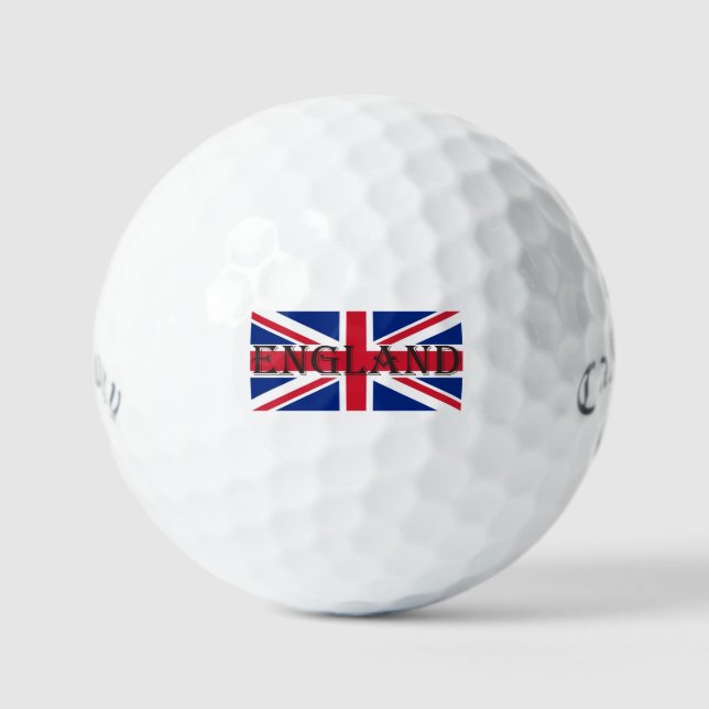 Union Jack Flag England css gbcnt Golf Balls (Front)