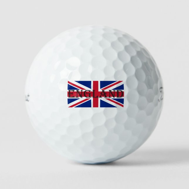 Union Jack Flag England tpv1 gbcnt Golf Balls (Front)