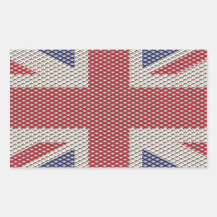Union Jack Flag Fishnet Pattern Sticker