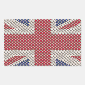Union Jack Flag Fishnet Pattern Sticker