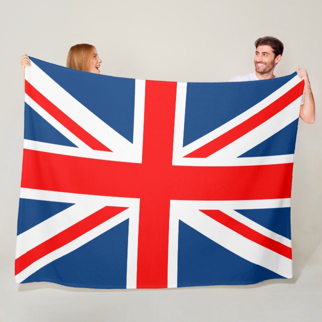 Union Jack Flag Fleece Blanket (In Situ)