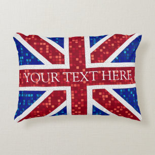 Union Jack Flag Great Britain Accent Pillow