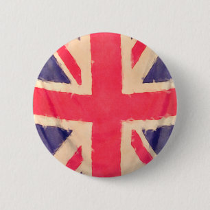UNION JACK FLAG grunge 2 Inch Round Button