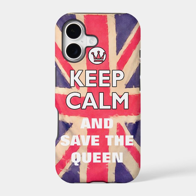 UNION JACK FLAG grunge / KEEP CALM + your text (Back)