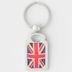 UNION JACK FLAG grunge Keychain