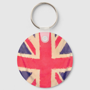 UNION JACK FLAG grunge Keychain