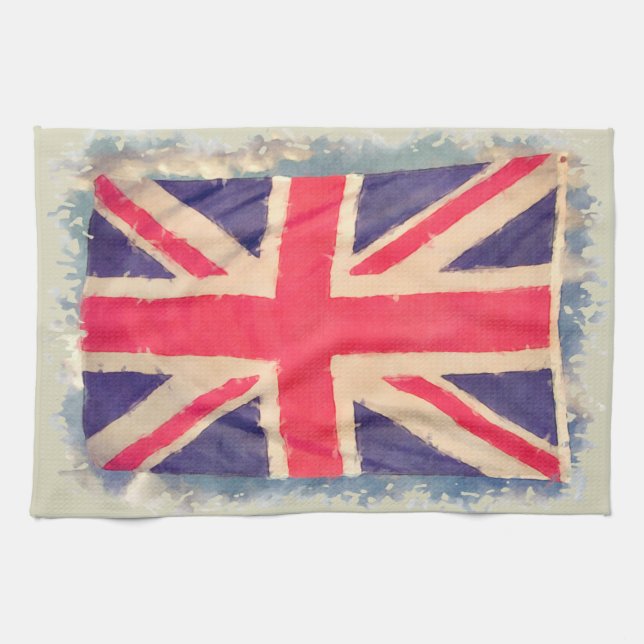 UNION JACK FLAG grunge Kitchen Towel (Horizontal)