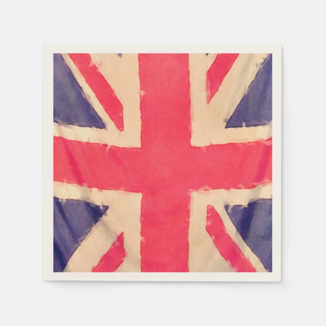 UNION JACK FLAG grunge Napkin (Front)