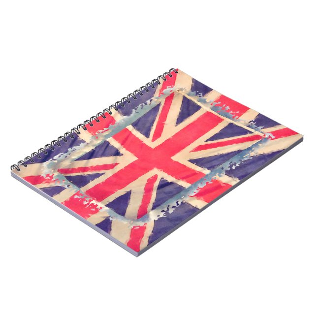 UNION JACK FLAG grunge Notebook (Left Side)