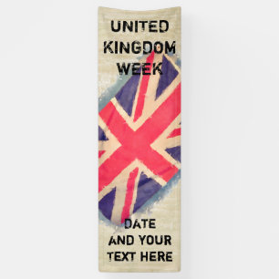 UNION JACK FLAG grunge + your idea Banner