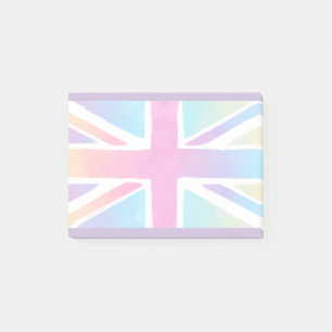 Union Jack Flag in Bright Watercolors Post-it Notes