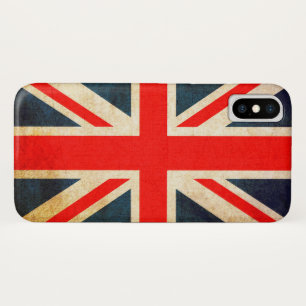 Union Jack Flag in Grunge iPhone X Case