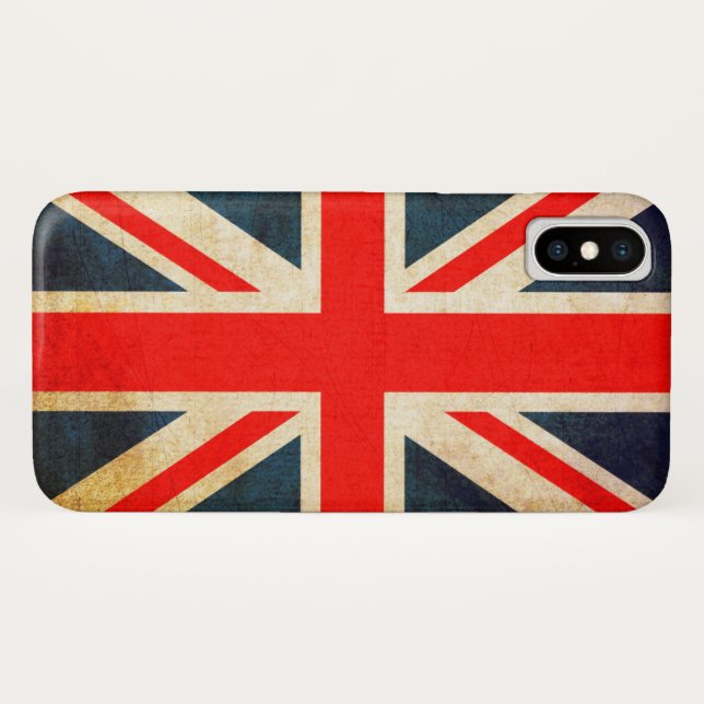 Union Jack Flag in Grunge Case-Mate iPhone Case (Back (Horizontal))