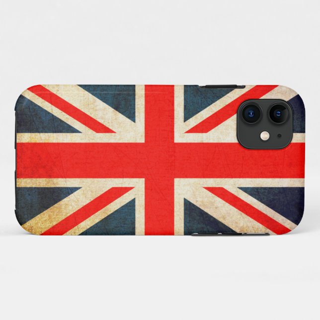 Union Jack Flag in Grunge Case-Mate iPhone Case (Back (Horizontal))