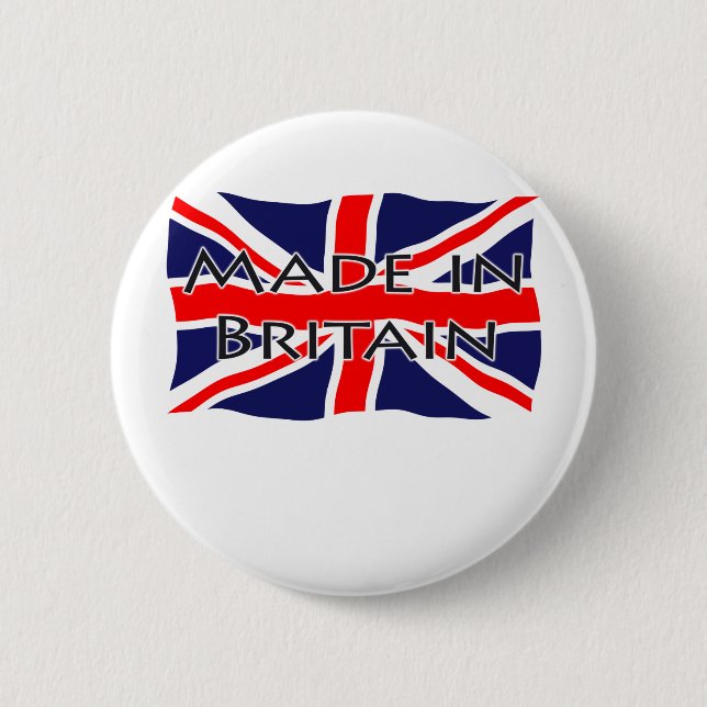 Union Jack Flag - Made in Britain 2 Inch Round Button (Front)