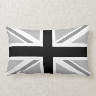 Union Jack/Flag Monochrome Lumbar Pillow